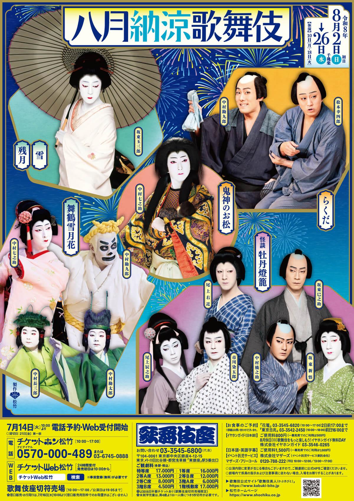 2026年8月「八月納涼歌舞伎」於：歌舞伎座 - 二代目 中村 獅童二代目
